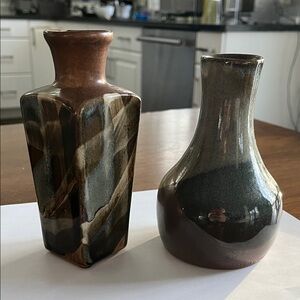 Pair of vintage Pottery Craft bud vases